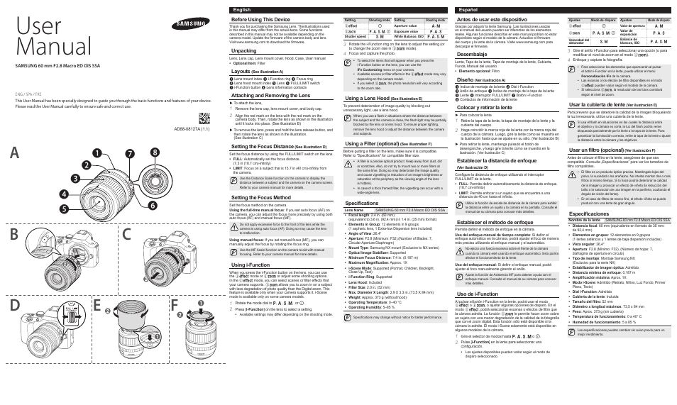 Samsung EX-M60SB-US User Manual | 2 pages