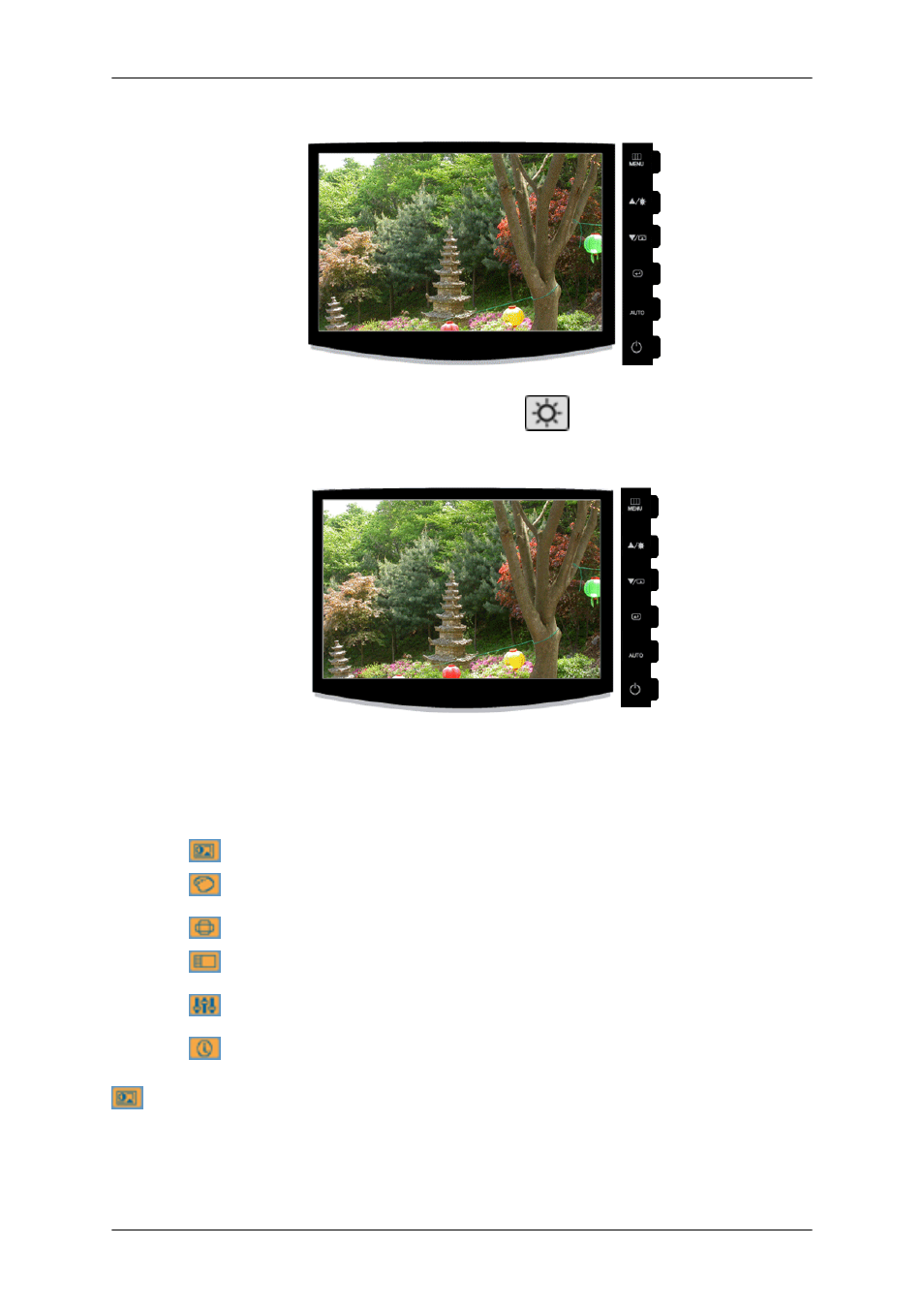 Brightness, Source, Osd function | Picture | Samsung LS23CMZKFV-ZA User Manual | Page 33 / 60