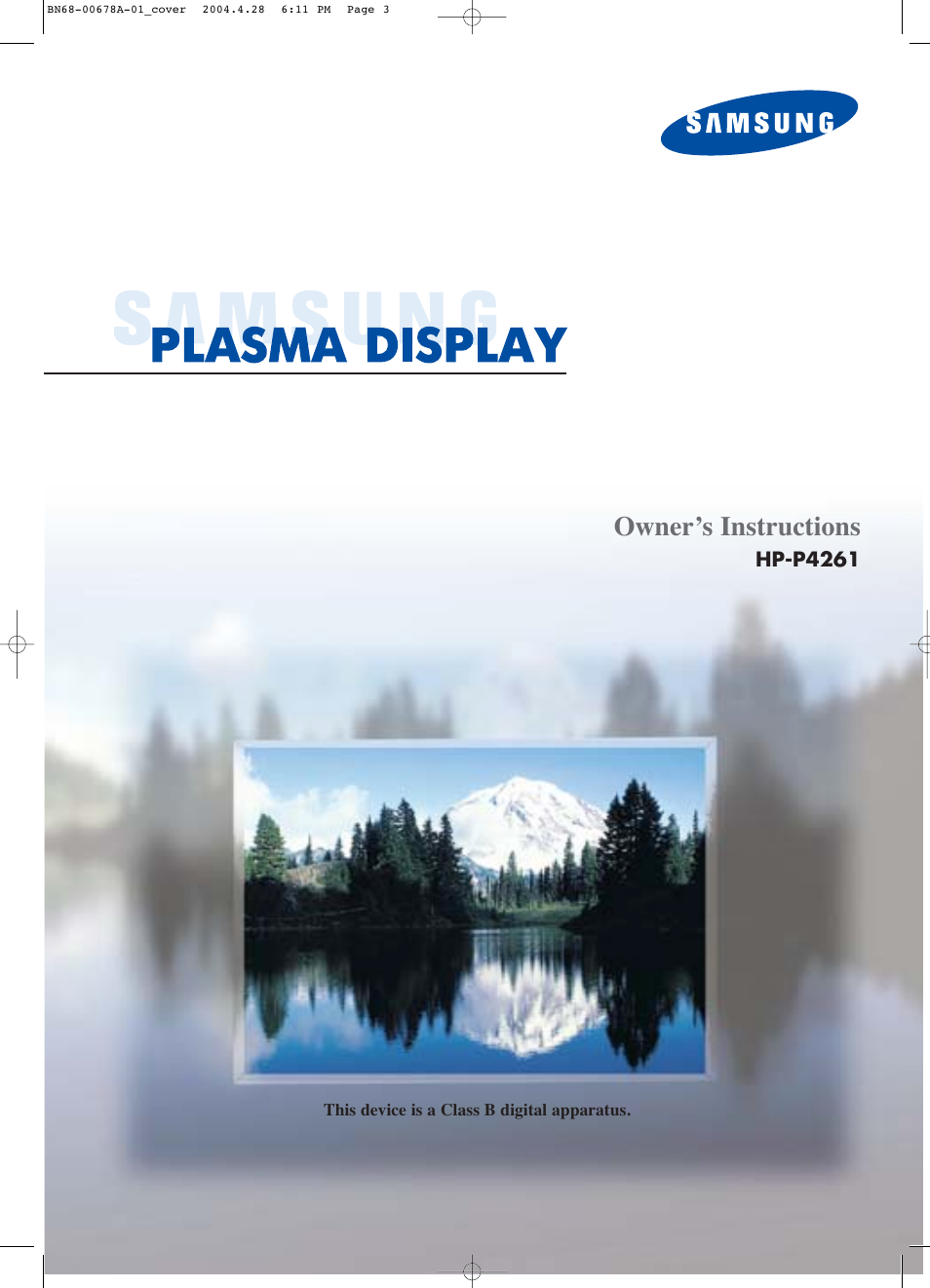 Samsung HPP4261X-XAP User Manual | 112 pages