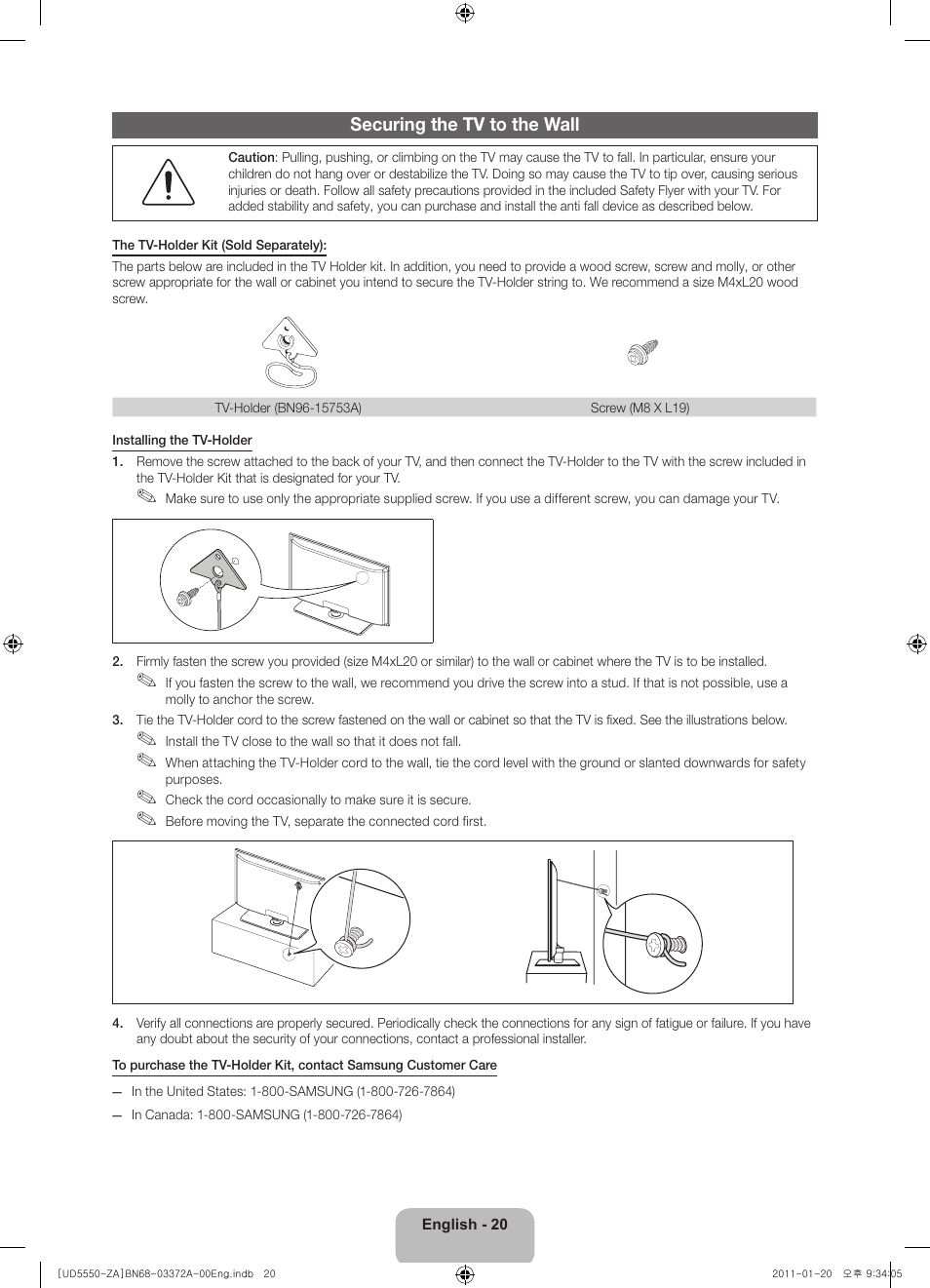 Samsung UN40D5550RFXZA User Manual | Page 20 / 22