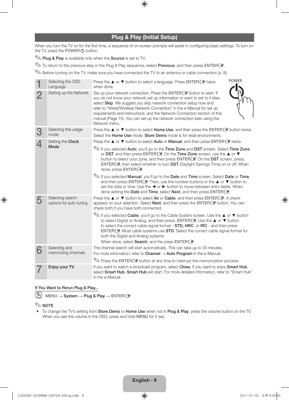 Samsung UN40D5550RFXZA User Manual | Page 9 / 22