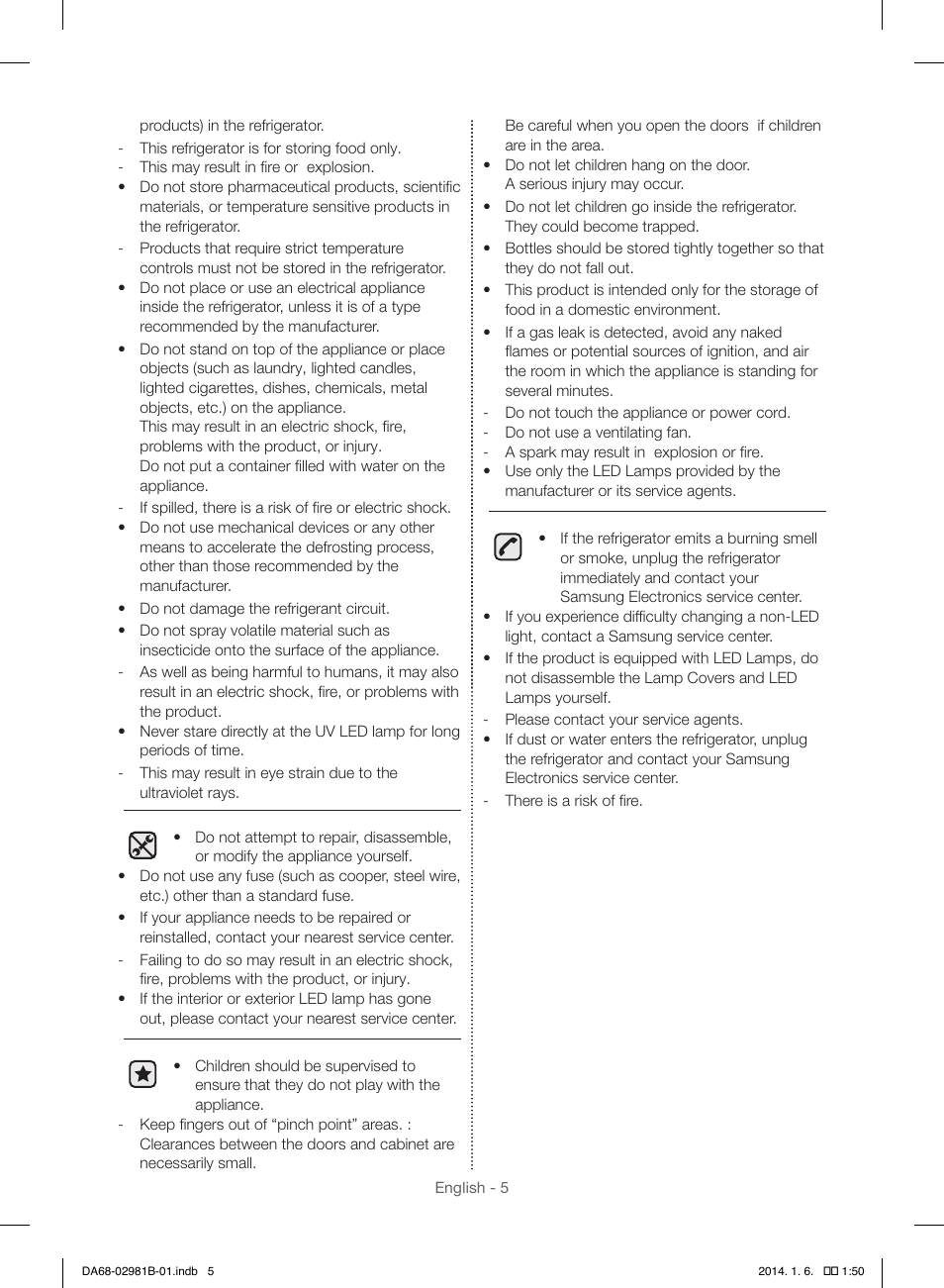 Samsung RS25H5121SR-AA User Manual | Page 5 / 96