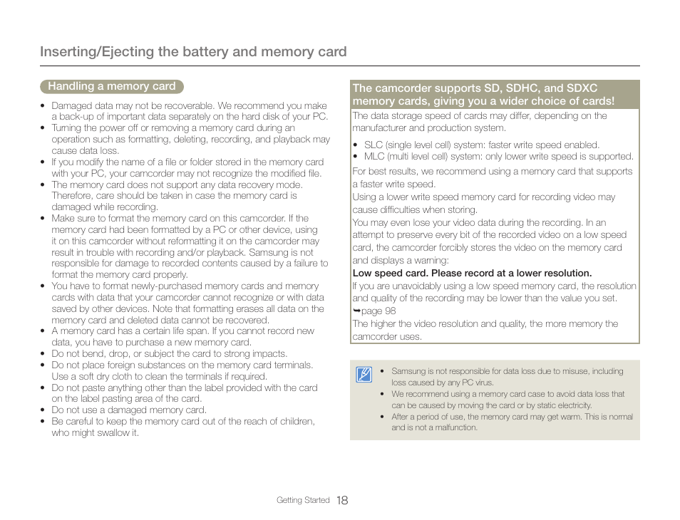 Samsung HMX-QF30BN-XAA User Manual | Page 22 / 133