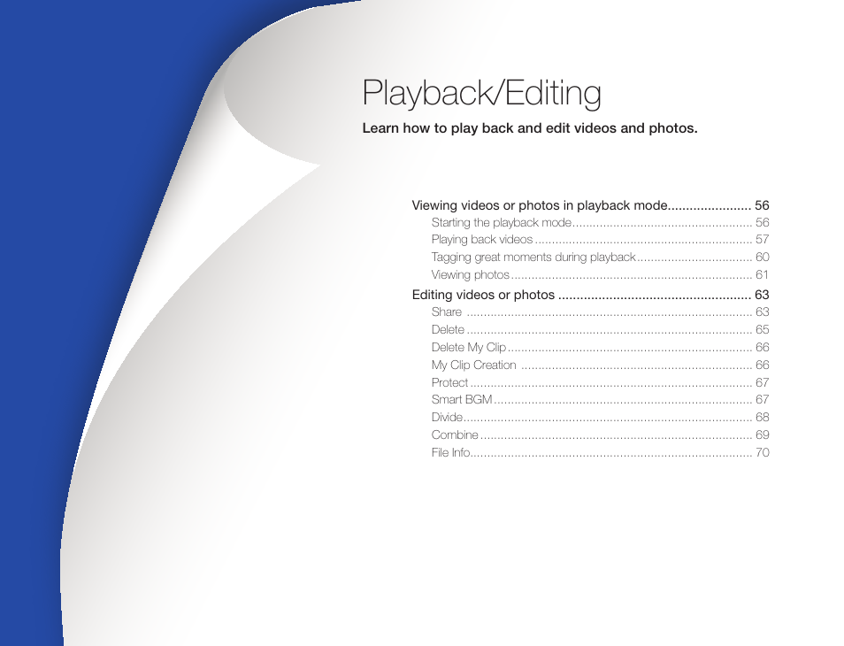 Playback/editing | Samsung HMX-QF30BN-XAA User Manual | Page 59 / 133