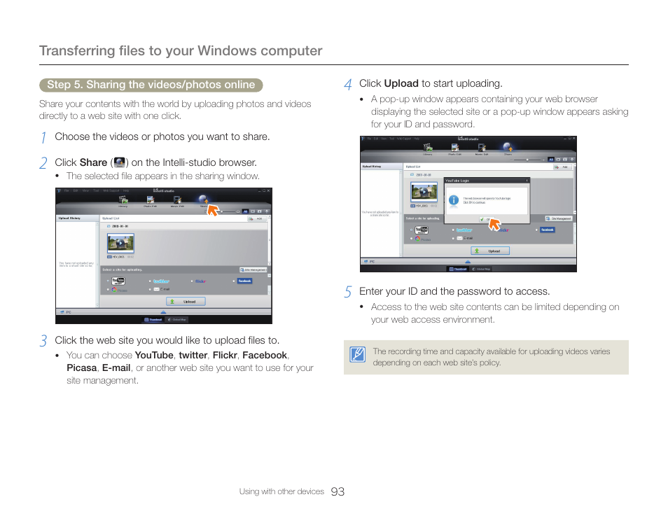 Transferring files to your windows computer | Samsung HMX-QF30BN-XAA User Manual | Page 97 / 133