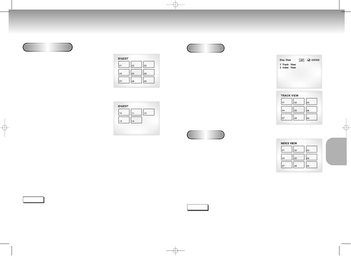 Digest play, Using the disc view function | Samsung DVD-C629-AFS User Manual | Page 13 / 23