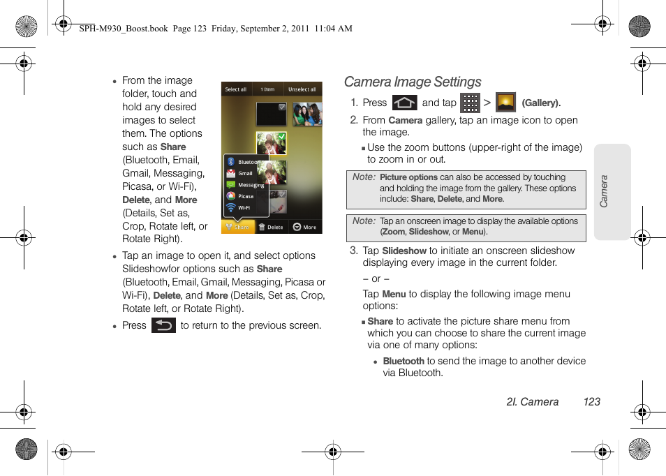 Camera image settings | Samsung SPH-M930ZKABST User Manual | Page 137 / 227
