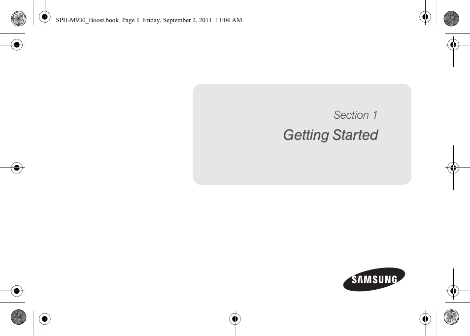 Getting started, Section 1: getting started | Samsung SPH-M930ZKABST User Manual | Page 15 / 227