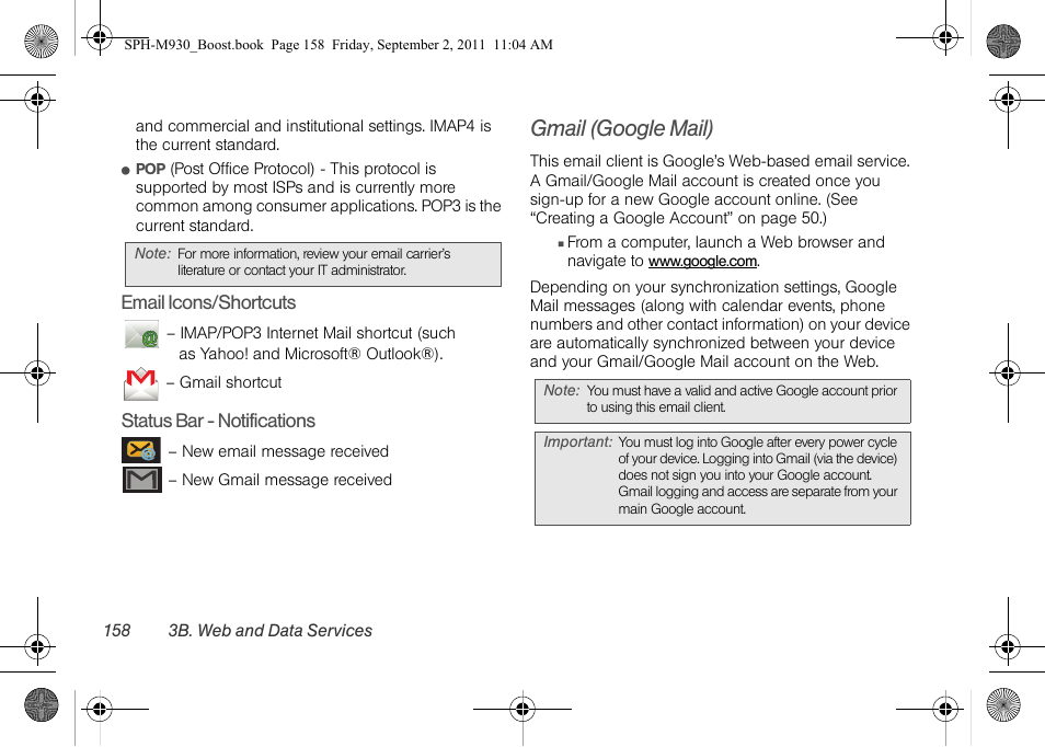 Gmail (google mail) | Samsung SPH-M930ZKABST User Manual | Page 172 / 227