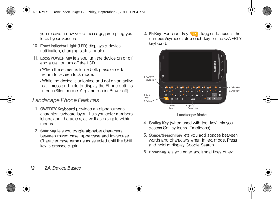 Landscape phone features | Samsung SPH-M930ZKABST User Manual | Page 26 / 227