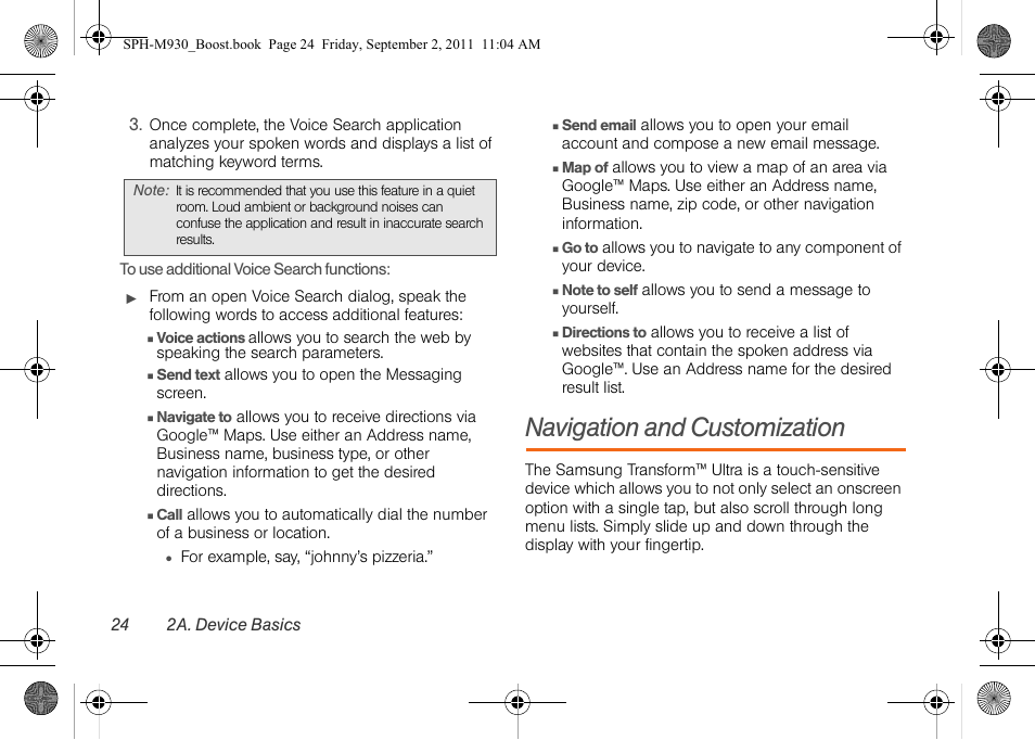 Navigation and customization | Samsung SPH-M930ZKABST User Manual | Page 38 / 227