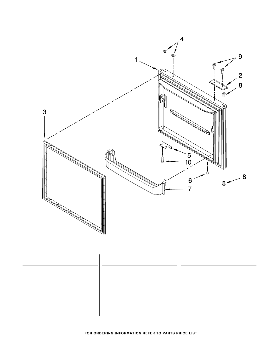 Freezer door, Freezer door parts | Amana ABB2221FEB1 User Manual | Page 5 / 15