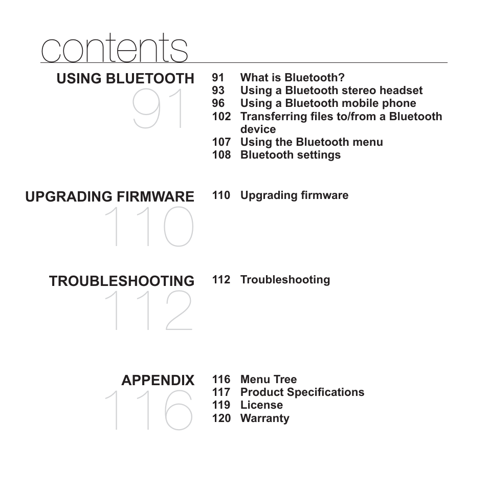 Samsung YP-S5JQB-XAA User Manual | Page 11 / 125