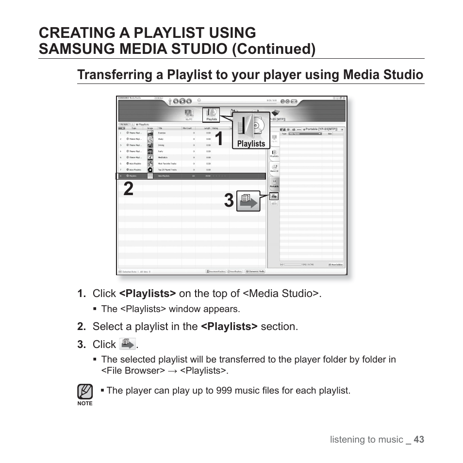 Samsung YP-S5JQB-XAA User Manual | Page 43 / 125