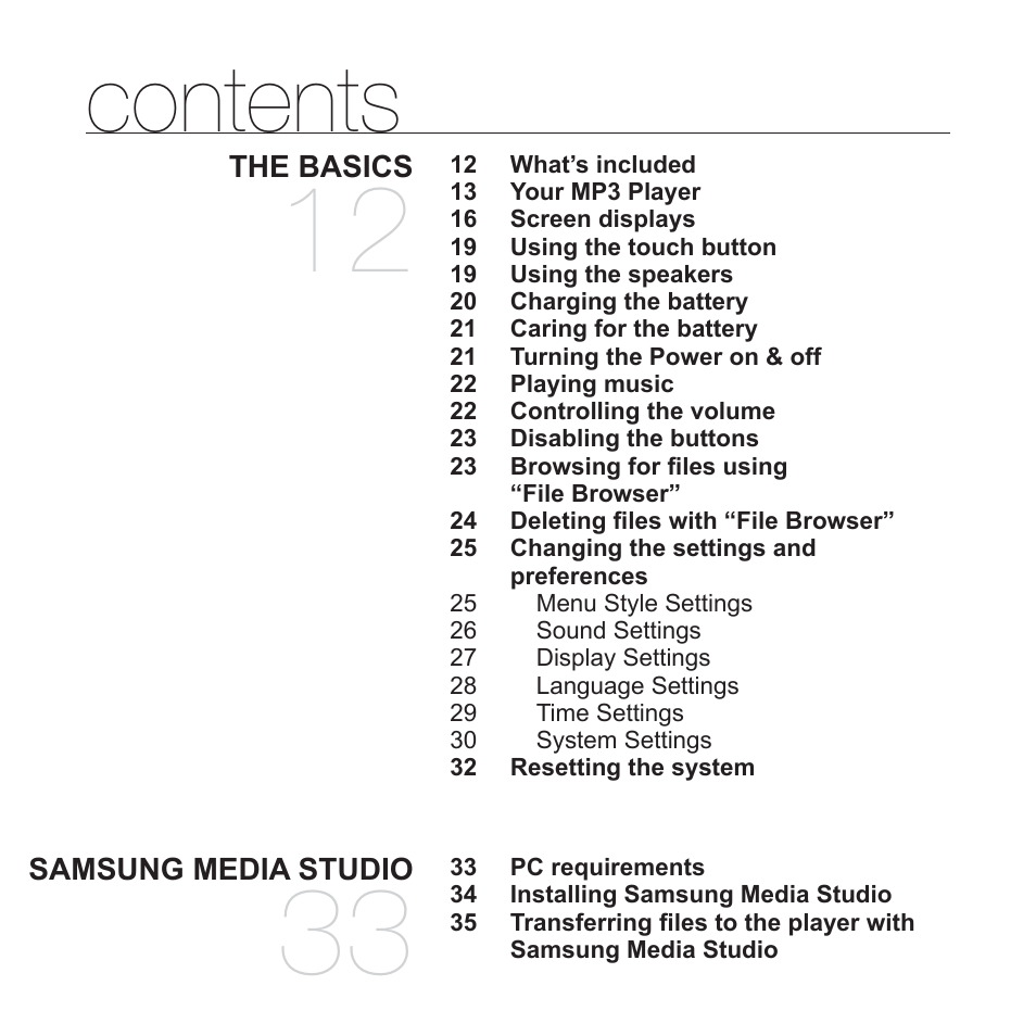 Samsung YP-S5JQB-XAA User Manual | Page 8 / 125