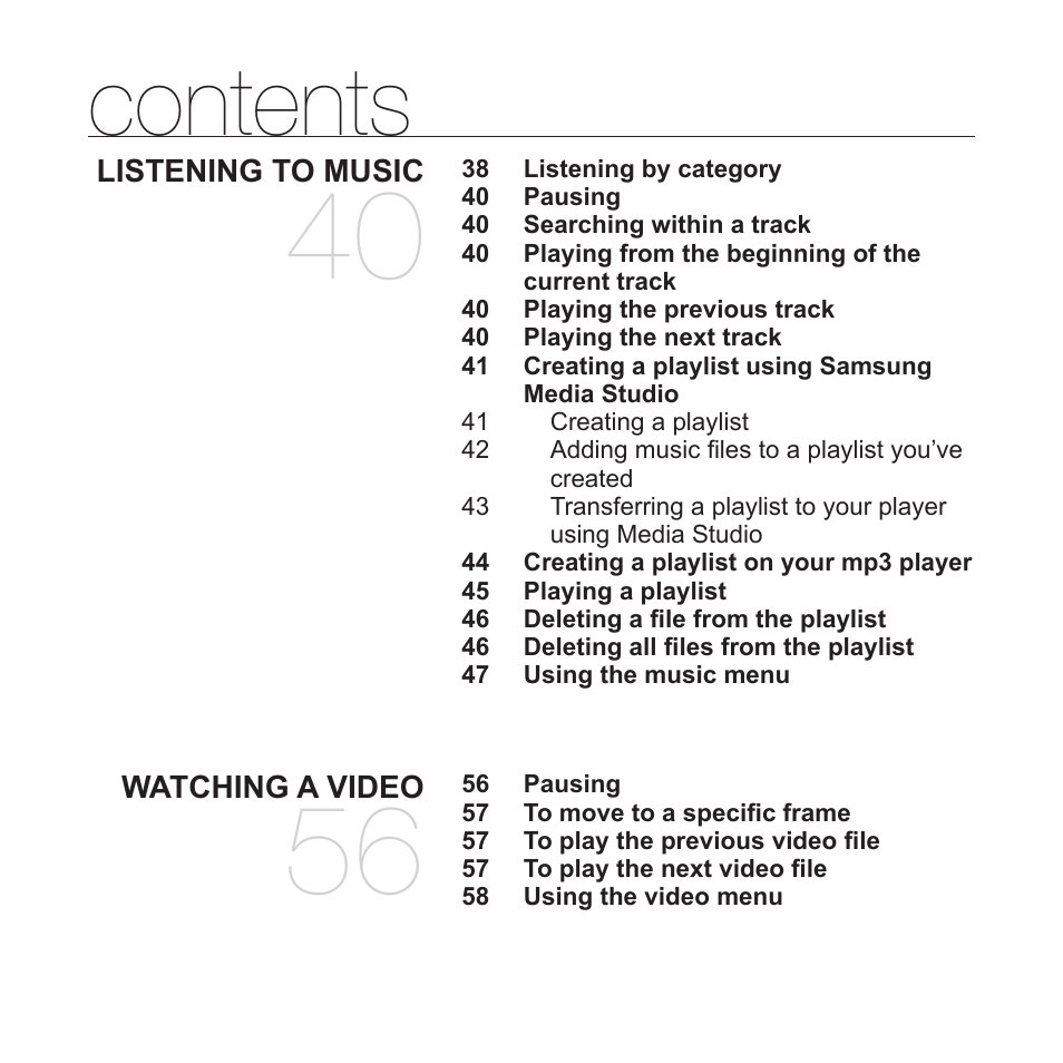 Samsung YP-S5JQB-XAA User Manual | Page 9 / 125
