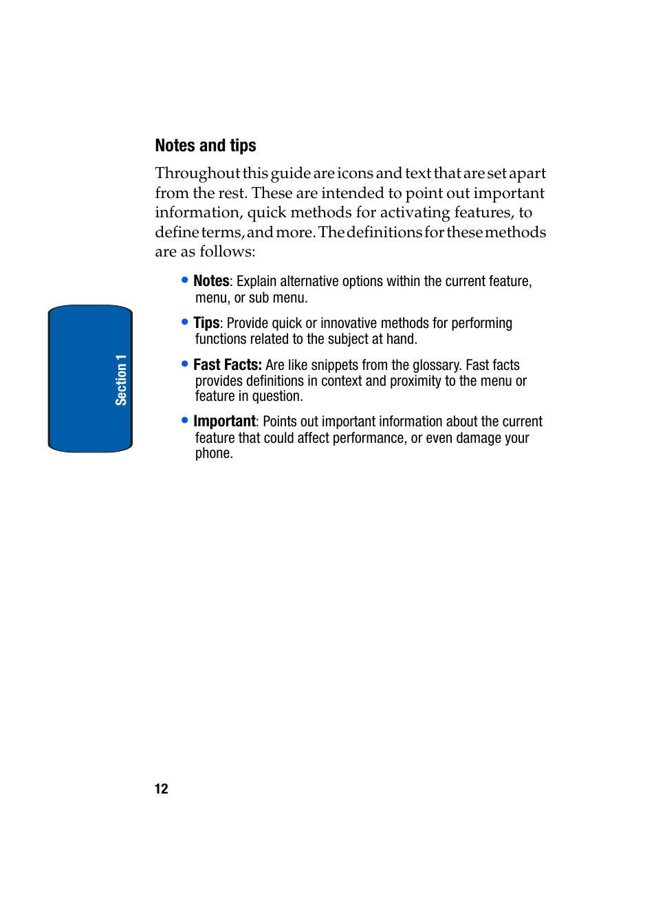 Notes and tips | Samsung SCH-A970ZSVXAR User Manual | Page 12 / 198