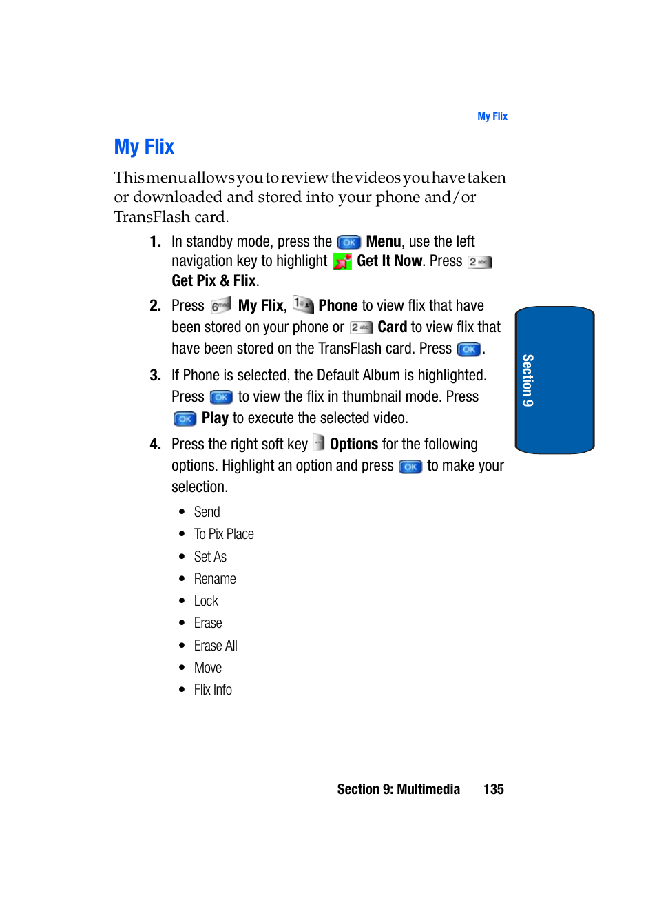 My flix | Samsung SCH-A970ZSVXAR User Manual | Page 135 / 198