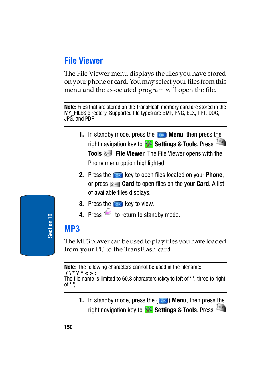 File viewer, File viewer mp3 | Samsung SCH-A970ZSVXAR User Manual | Page 150 / 198