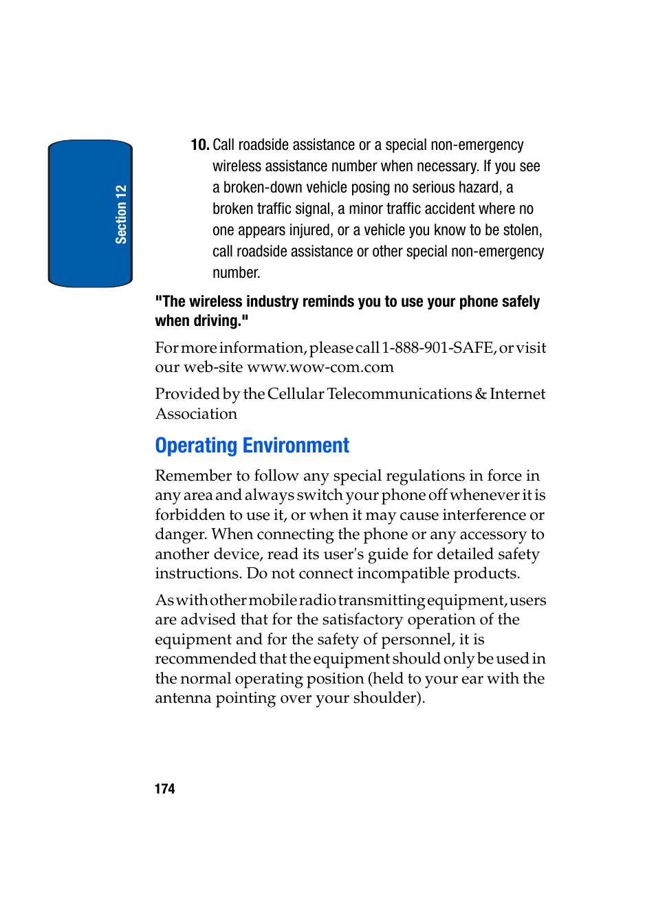 Operating environment | Samsung SCH-A970ZSVXAR User Manual | Page 174 / 198