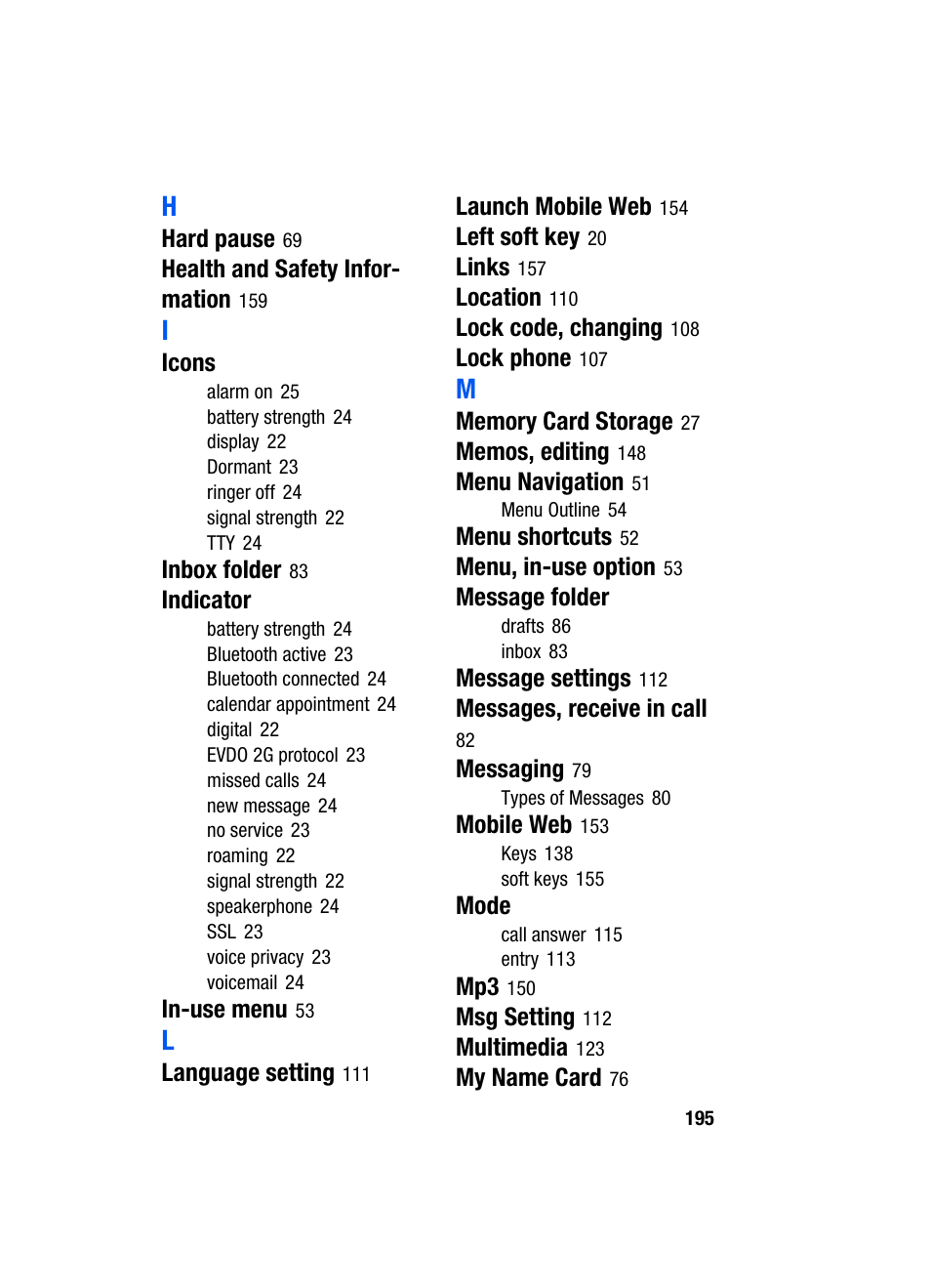 Samsung SCH-A970ZSVXAR User Manual | Page 195 / 198