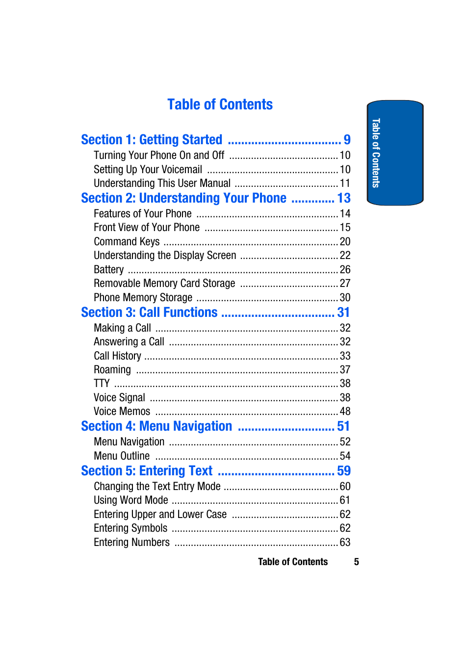 Samsung SCH-A970ZSVXAR User Manual | Page 5 / 198
