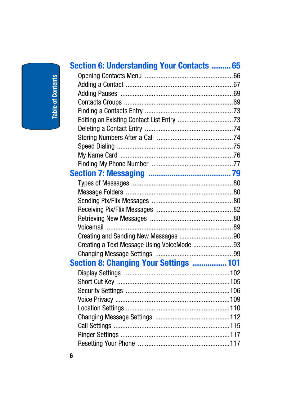 Samsung SCH-A970ZSVXAR User Manual | Page 6 / 198