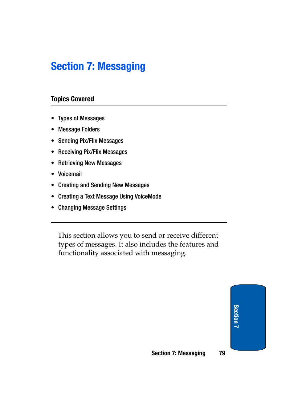 Section 7: messaging | Samsung SCH-A970ZSVXAR User Manual | Page 79 / 198