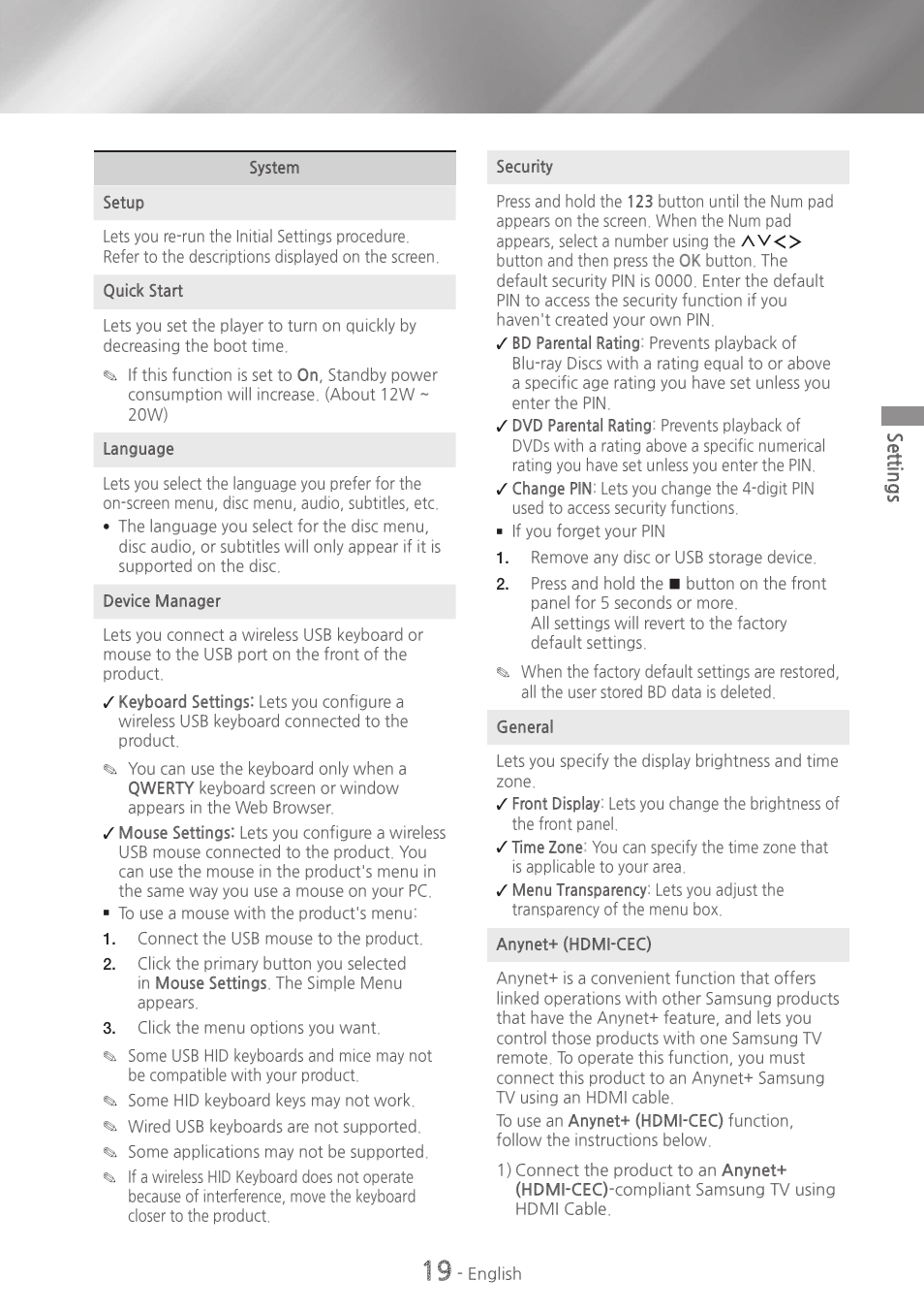 Samsung HT-H7730WM-ZA User Manual | Page 19 / 63