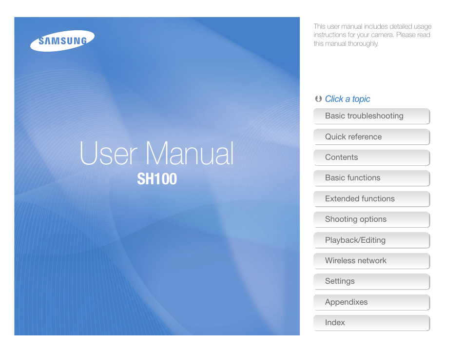 Samsung EC-SH100ZBPBUS User Manual | 165 pages