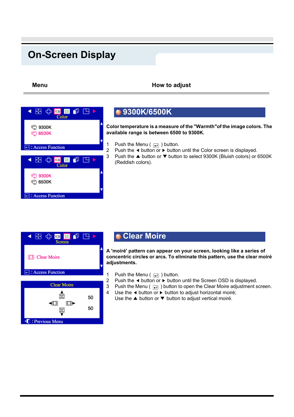 On-screen display | Samsung AN19LS9L-USM User Manual | Page 28 / 55