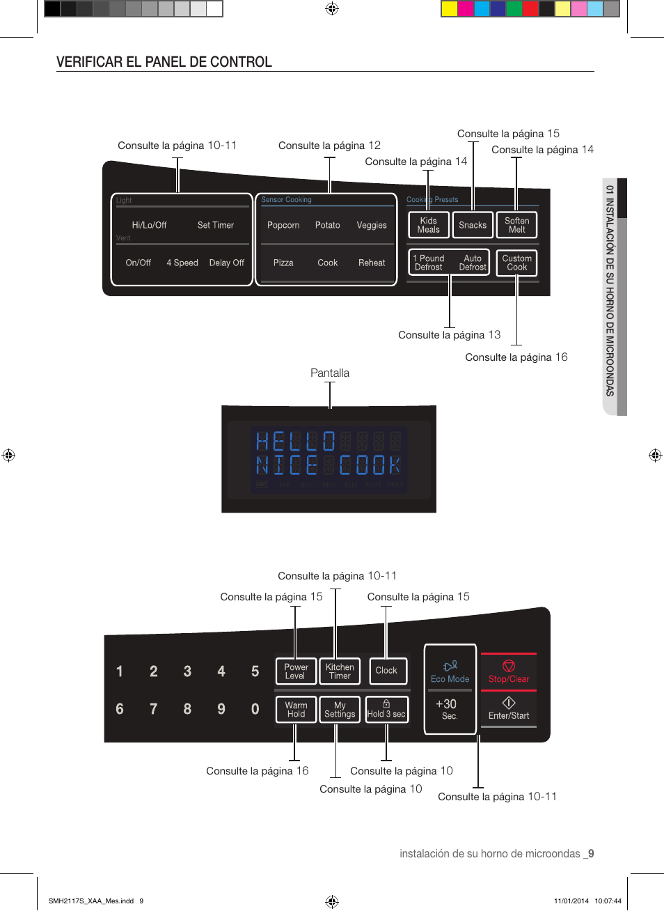 Verificar el panel de control | Samsung SMH2117S-XAA User Manual | Page 35 / 52