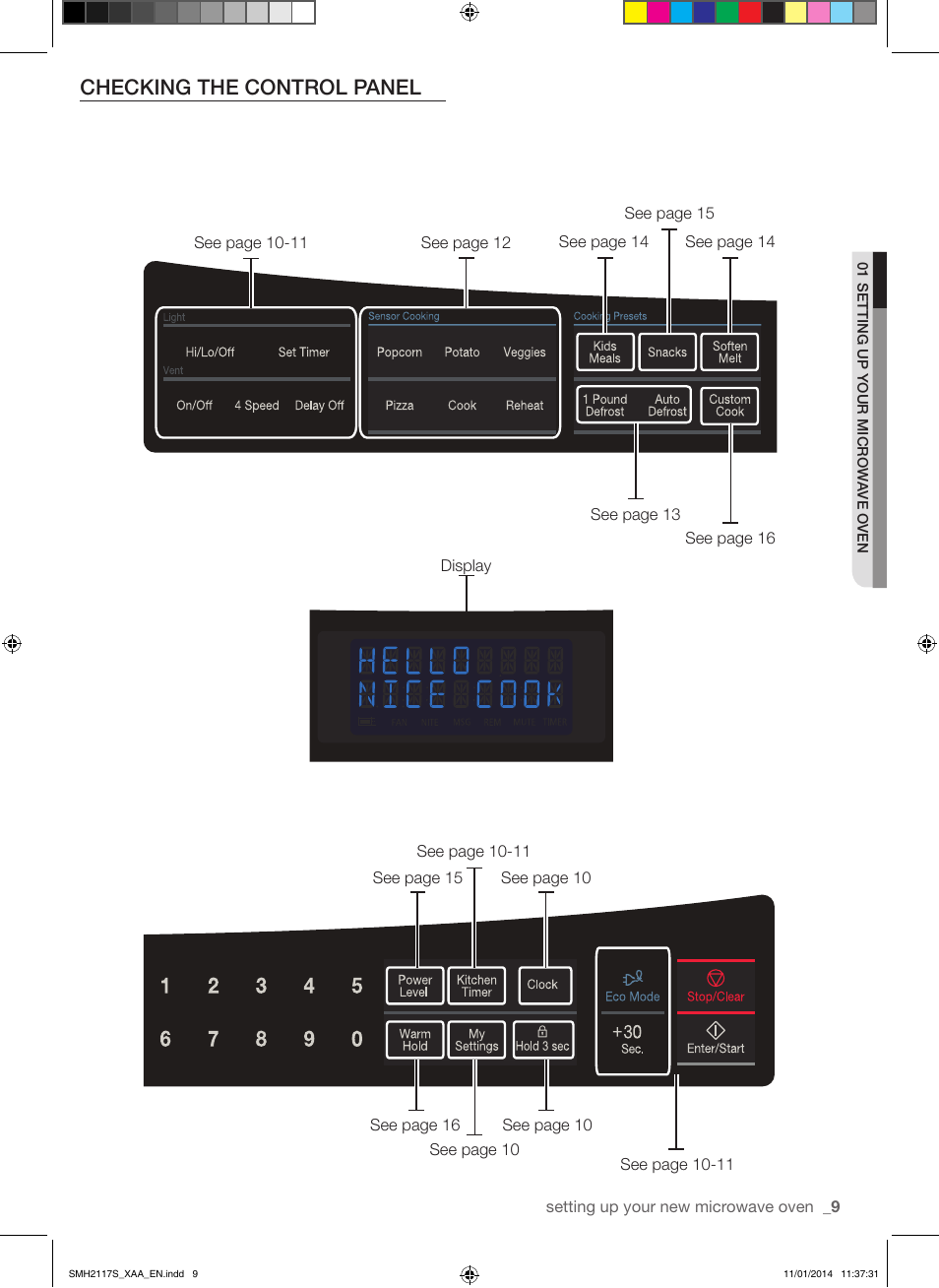 Checking the control panel | Samsung SMH2117S-XAA User Manual | Page 9 / 52