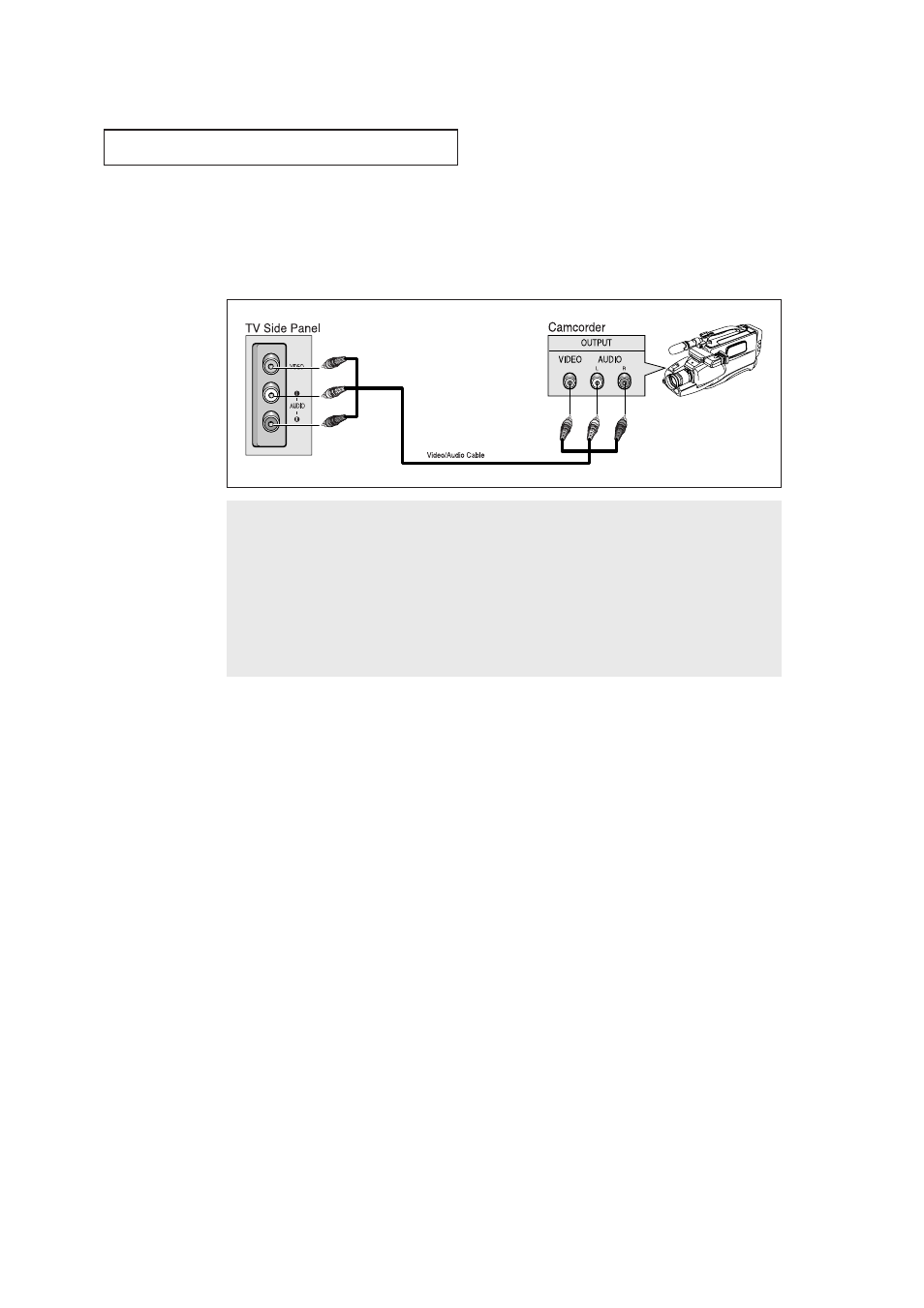 Connecting a camcorder | Samsung CXN2085TPX-XAA User Manual | Page 18 / 99