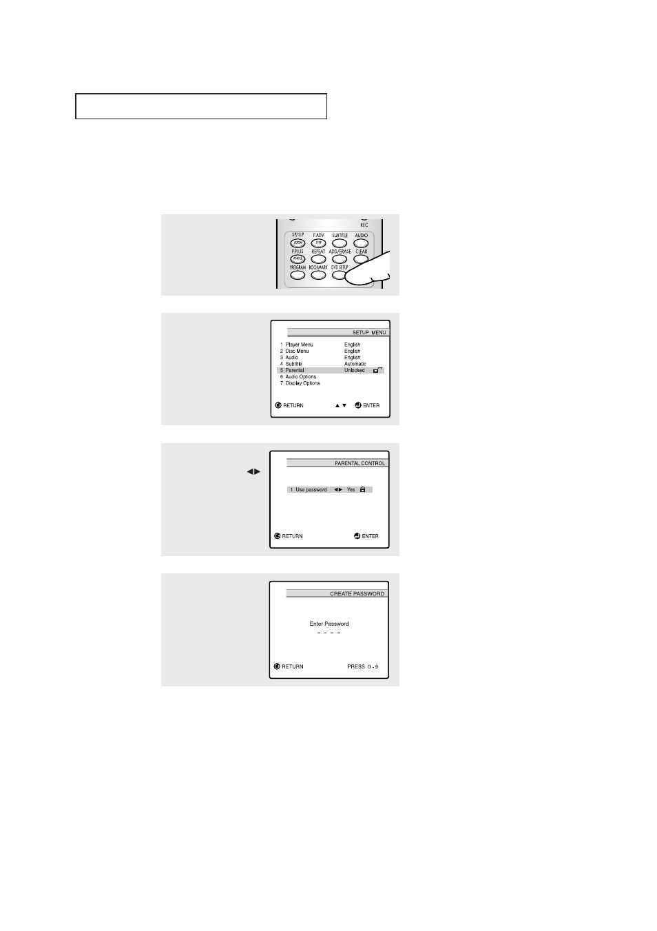 Setting up the parental control, D v d o | Samsung CXN2085TPX-XAA User Manual | Page 71 / 99