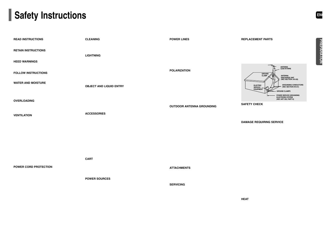 Safety instructions | Samsung HT-P1200T-XAA User Manual | Page 3 / 45