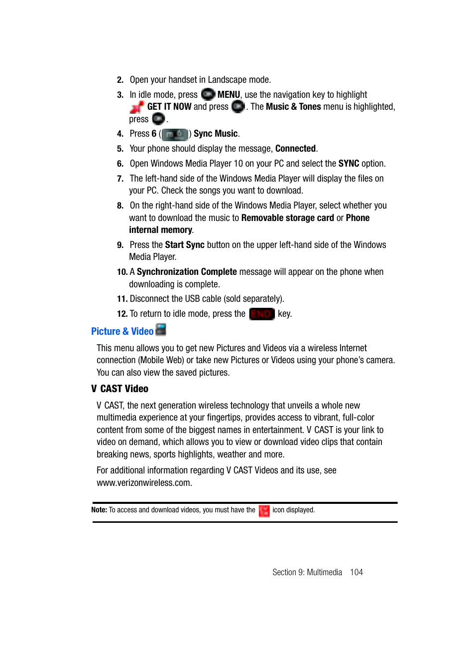 Picture & video | Samsung SCH-U740CDAVZW User Manual | Page 107 / 163