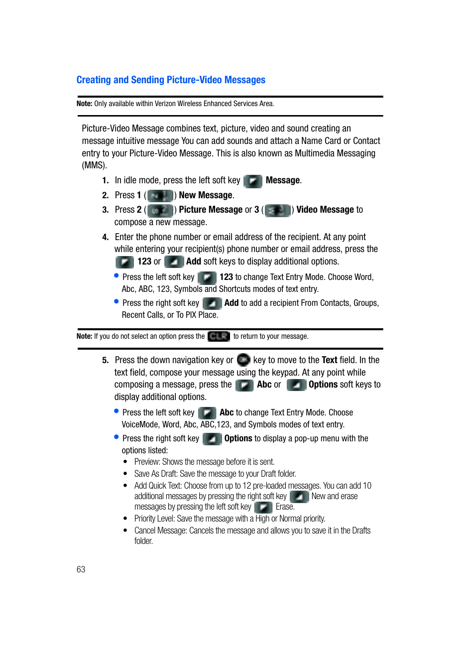 Creating and sending picture-video messages | Samsung SCH-U740CDAVZW User Manual | Page 66 / 163