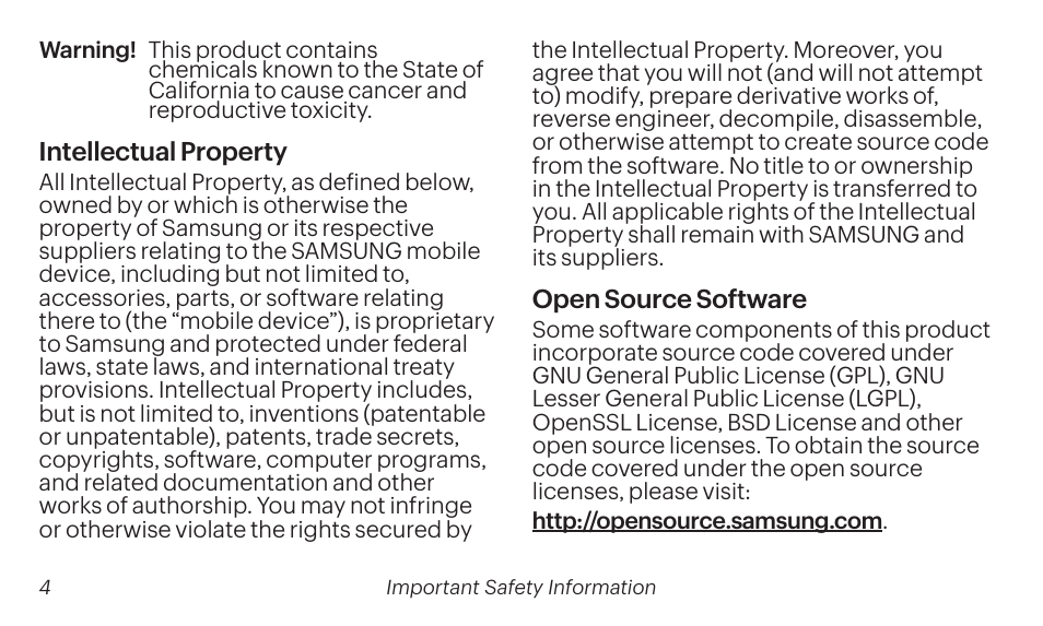 Samsung SM-T237PZWASPR User Manual | Page 4 / 99