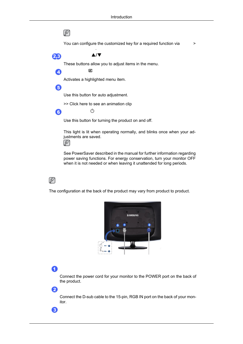Rear | Samsung LS20CMYKF-ZM User Manual | Page 4 / 20