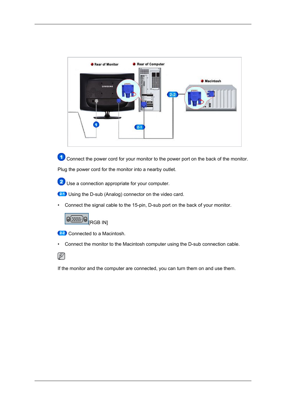 Connections, Connecting cables | Samsung LS20CMYKF-ZM User Manual | Page 6 / 20