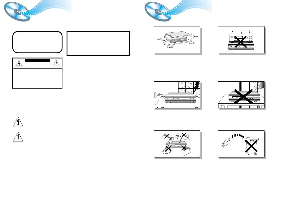 Safety warnings, Precautions, Precautions safety warnings | Samsung HTDL200PTH-XAA User Manual | Page 2 / 25