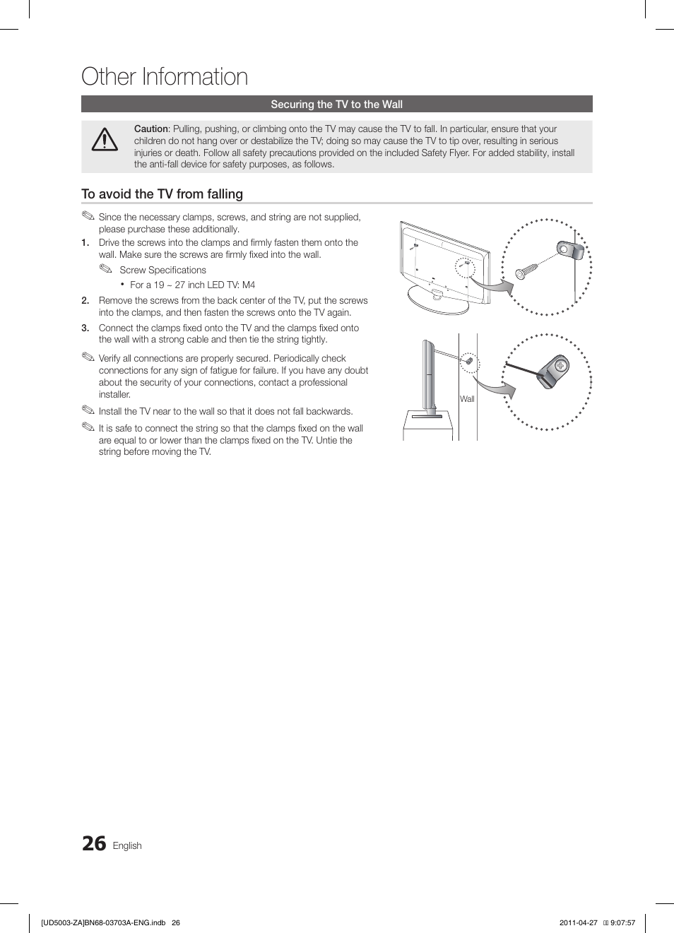 Other information | Samsung LN32D403E2DXZA User Manual | Page 26 / 35