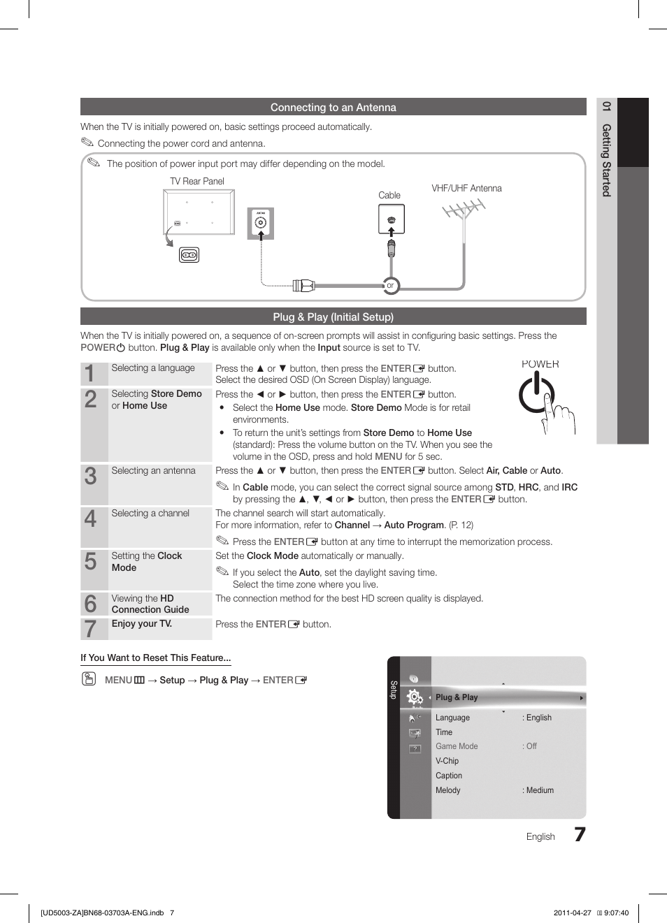Samsung LN32D403E2DXZA User Manual | Page 7 / 35