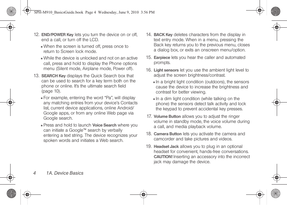 Samsung SPH-M810HAASPR User Manual | Page 16 / 157