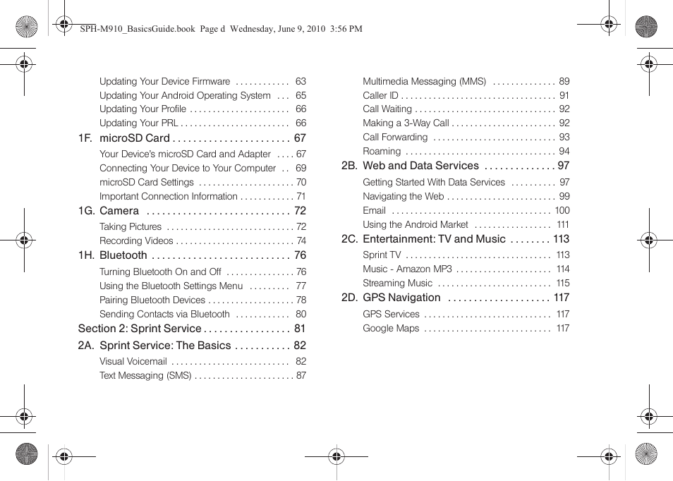 Samsung SPH-M810HAASPR User Manual | Page 4 / 157