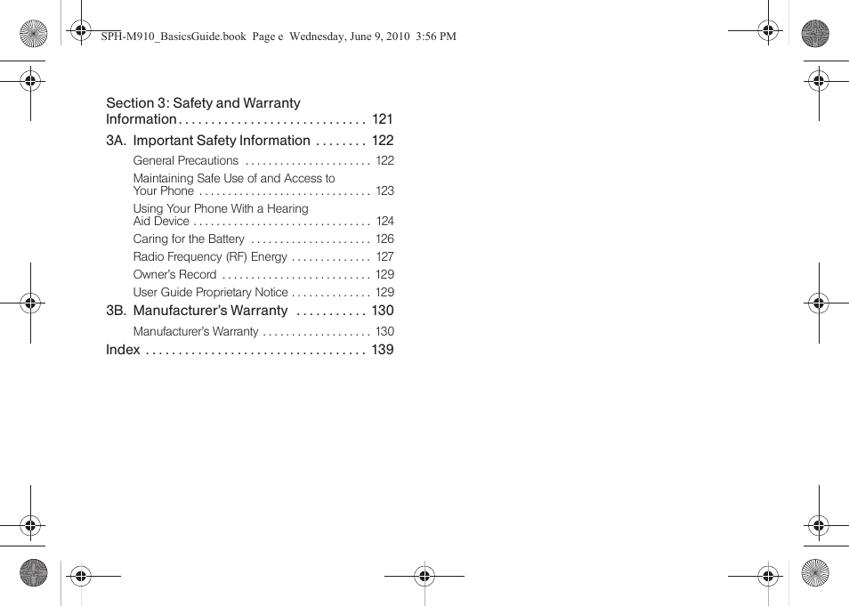 Samsung SPH-M810HAASPR User Manual | Page 5 / 157