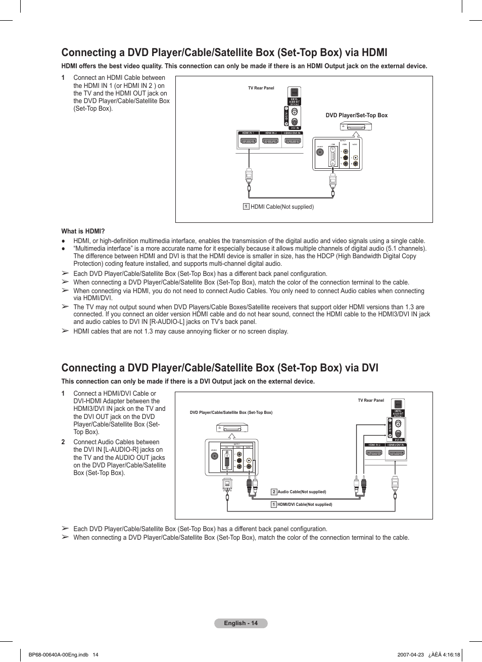 Samsung HLT7288WX-XAA User Manual | Page 14 / 276