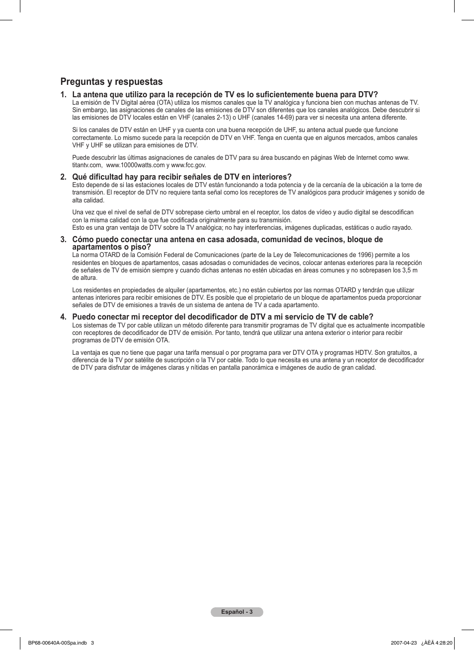 Preguntas y respuestas | Samsung HLT7288WX-XAA User Manual | Page 188 / 276