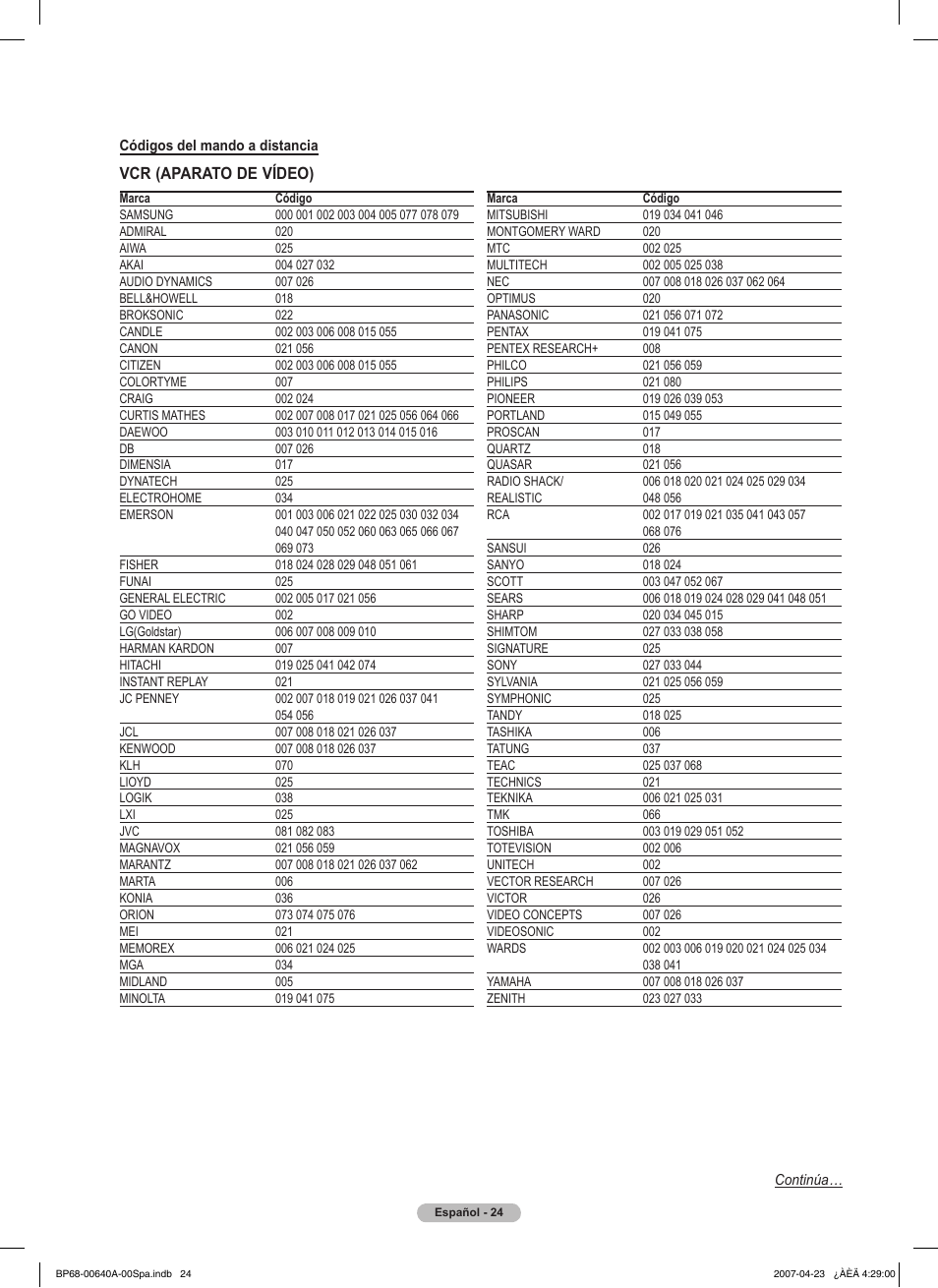 Samsung HLT7288WX-XAA User Manual | Page 209 / 276